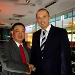 Richard Yuan and The Honorary Peter Dutton MP, Australia Minister for Immigration and Border Protection